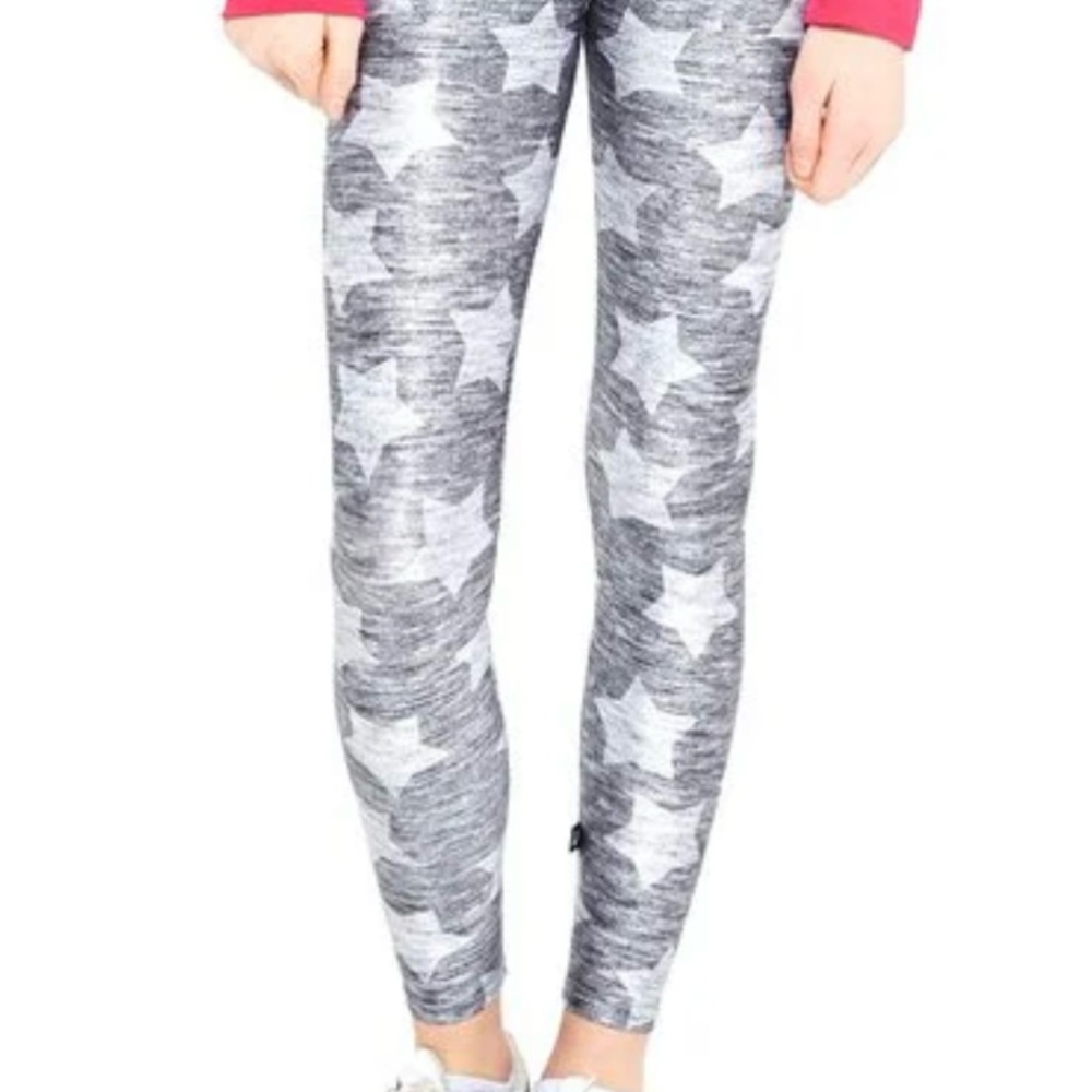 Terez Girls Gray Star Pattern Leggings